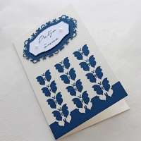 Käsitöökaart siniste liblikatega