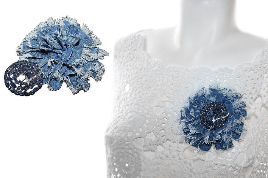 Prosside komplekt denimkanga ja kristallidega